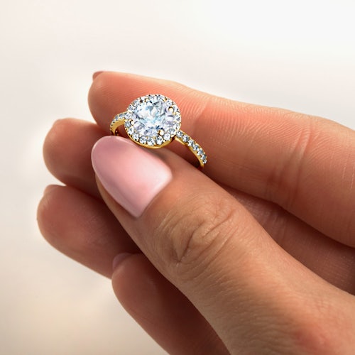 Pierścionek zaręczynowy This is Love: złoty, diament